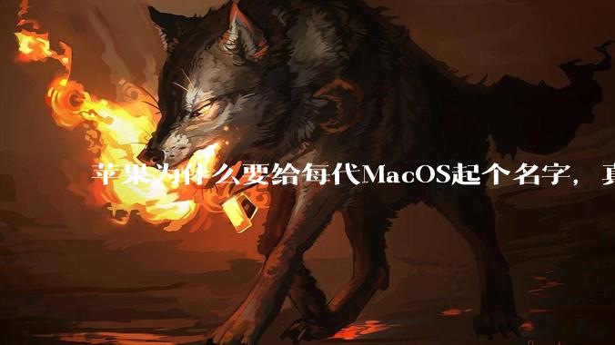 苹果为什么要给每代MacOS起个名字，真以为人们记得住分得清吗？
