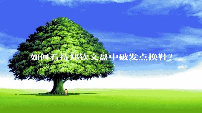 如何看待郑钦文盘中破发点换鞋？