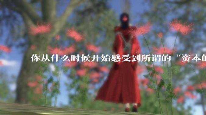 你从什么时候开始感受到所谓的“资本的力量”？