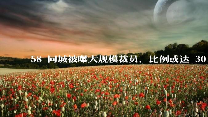 58 同城被曝大规模裁员，比例或达 30%，具体情况如何？58 同城目前面临哪些问题？